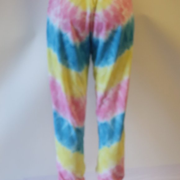 Womens Shag Boutique Yellow, Pink, Blue Tie-Dye Sweatpants Sz S* - Picture 4 of 6